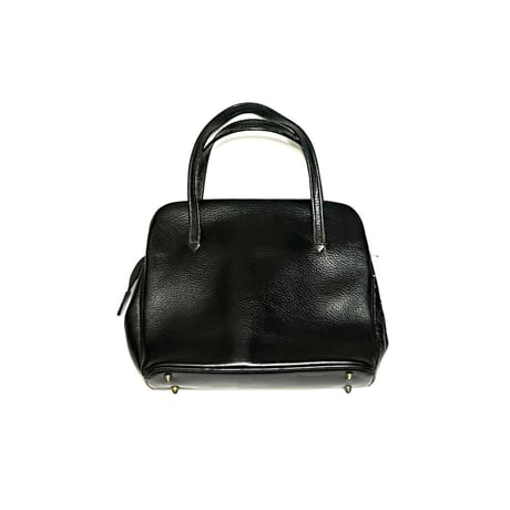 【USED】70's LEATHER HAND BAG with S&H ZIPPER