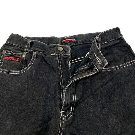 【USED】90'S-00'S VANS BLACK DENIM SHORTS