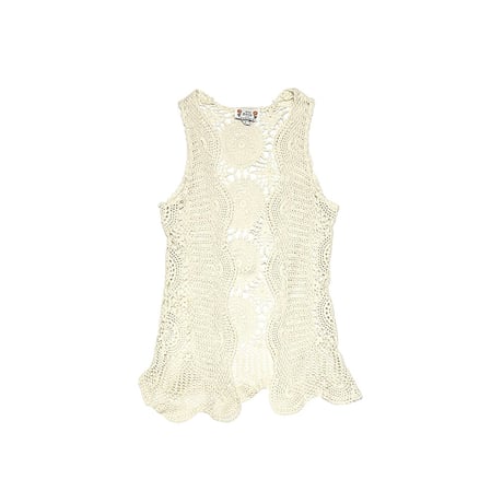 【USED】90s Miss DAISY U.S.A. CROCHET KNIT VEST