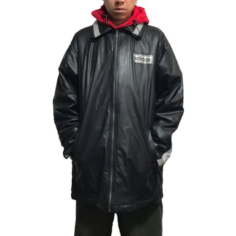 【USED】90'S ADIDAS REFLECTIVE LINE BOMBER JACKET
