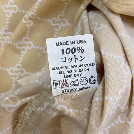 【USED】90'S STUSSY SS MONOGRAM S/S SHIRT