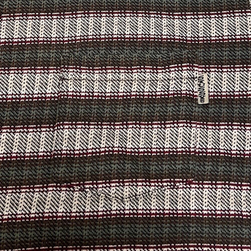 USED】80's-90's OLD STUSSY JACQUARD BORDER POCK