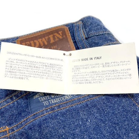 【DEAD STOCK】80'S-90'S EDWIN DENIM PANTS MADE IN ITALY