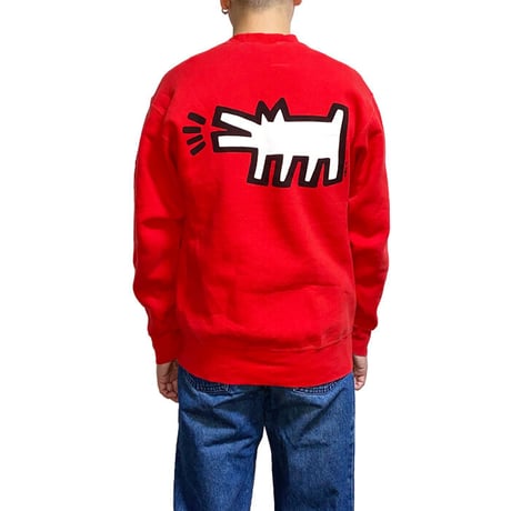 【USED】90'S KEITH HARING "RADIANT BABY & BARKING DOG" SWEAT SHIRT