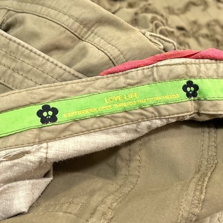 【USED】00'S GRIFFIN BLADECUT SLASH PANTS BEIGE