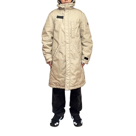 【USED】90's ARMANI JEANS Ballistic Nylon Urban Protection Long Coat