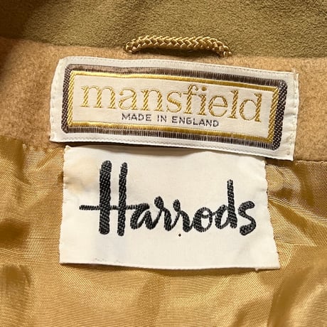 【USED】80's mansfield × Harrods WOOL CASHMERE COAT