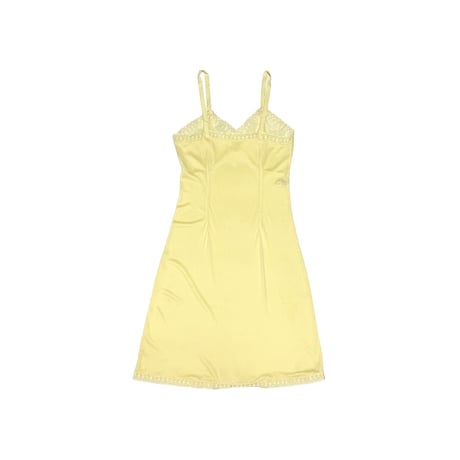 【USED】60's VINTAGE LINGERIE SLIP DRESS LEMON YELLOW