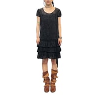 【USED】00's DPM by Depech Mod BLACK LACE DRESS