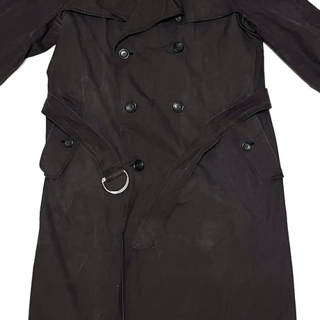 【USED】RAF SIMONS 2001-2002AW "Riot Riot Riot" WAXED TRENCH COAT