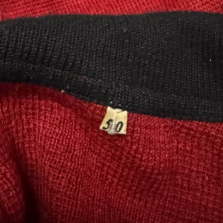 【USED】80's COLLARED KNIT SWEATER MADE IN ITALY