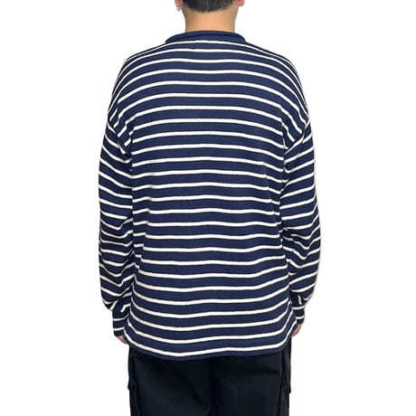 【USED】90's Whaler knits BORDER ROLLNECK COTTON KNIT SWEATER
