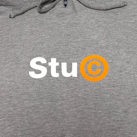 【USED】90's-00's STUSSY StuC HOODIE GRAY