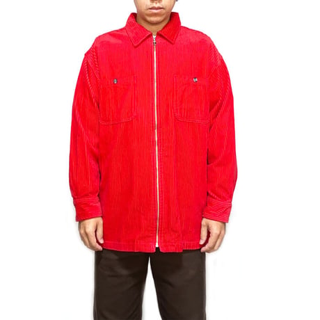【USED】90'S FAST PACE CORDUROY ZIP SHIRT