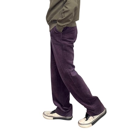 【USED】70's-80's (s.ym) French Deep Purple Corduroy Trousers
