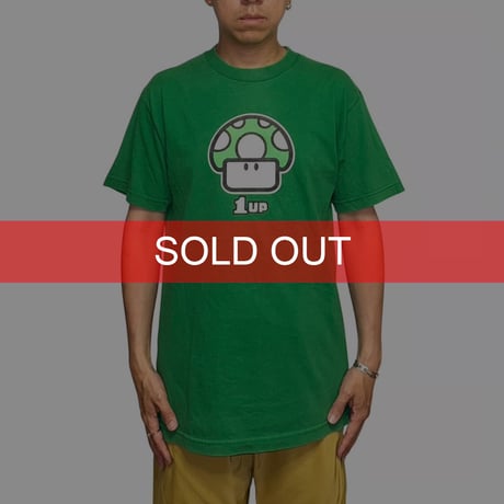 【USED】00's NINTENDO SUPER MARIOBROS. 1UP MUSHROOM T-SHIRT