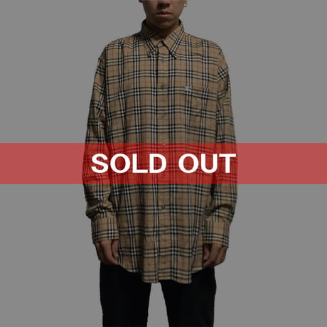 【USED】BURBERRY LONDON NOVA CHECK B.D SHIRT