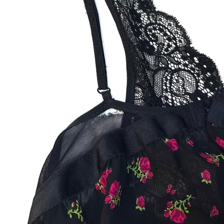【USED】00's Victoria's Secret ROSE PATTERN  CAMISOLE