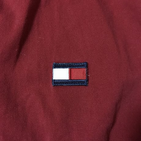 【USED】90'S TOMMY HILFIGER FLAG LOGO COTTON JACKET RED