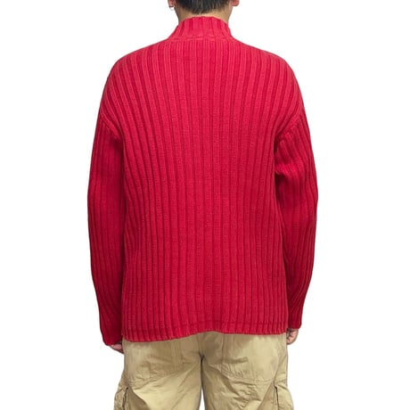 【USED】90'S-00's GAP HALF ZIP DRIVERS COTTON KNIT
