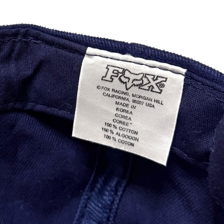 【USED】00's FOX RACING RUBBER PATCH LOGO CAP