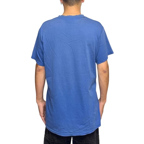 【USED】90's-00's World Industries Devil Logo Skate T-shirt Fade Blue