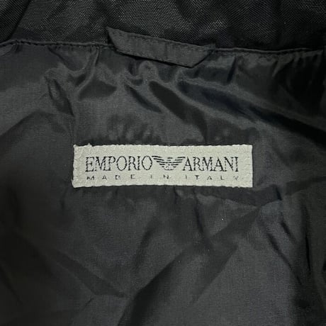 【USED】90'S-00'S EMPORIO ARMANI DIAGONAL ZIP-UP PADDED JACKET
