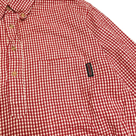 【USED】00's VANS GINGHAM CHECK PULLOVER B.D SHIRT