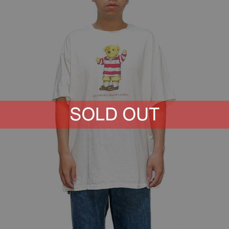 【USED】90'S POLO BY RALPH LAUREN POLO BEAR T-SHIRT