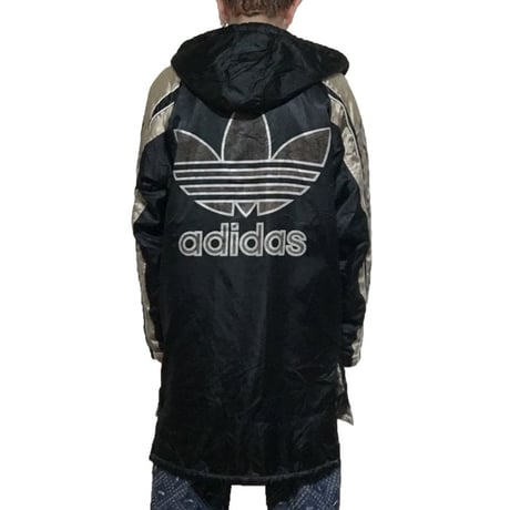 【USED】90'S ADIDAS OLD SCHOOL COAT BLACK×GOLD