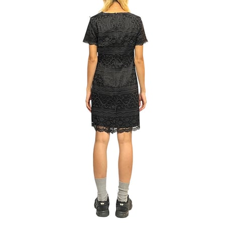 【USED】70'S Sheri Martin BLACK LACE DRESS