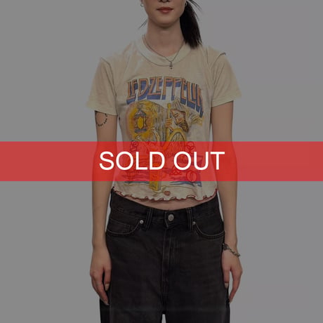 【USED】70's-80's LED ZEPPELIN HEM REMAKE T-SHIRT