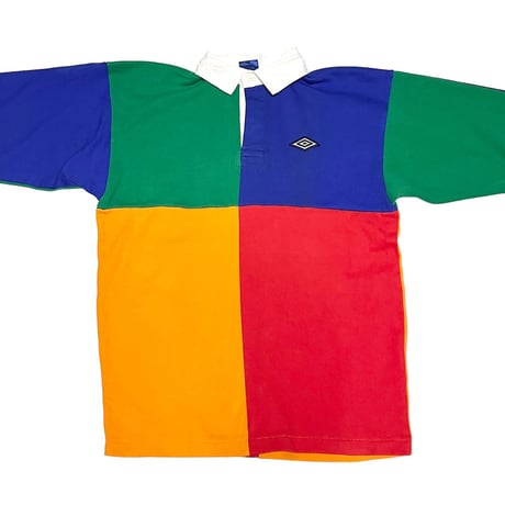 【USED】90's UMBRO CRAZY PATTERN RUGBY SHIRT