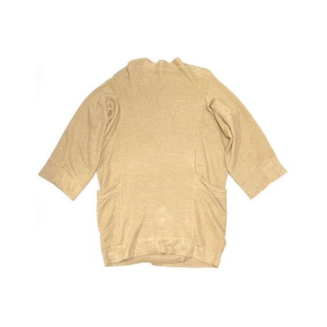 【USED】80'S AZZEDINE ALAIA LINEN KNIT LONG CARDIGAN