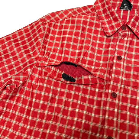 【USED】00's NIKE ACG Plaid DRI-FIT Half Sleeve Shirt