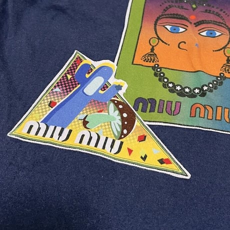 【USED】00'S MIU MIU PATCHWORK DESIGN T-SHIRT