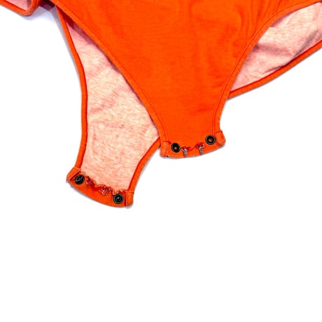 【USED】90's STRIP Tank Bodysuit Bright Orange