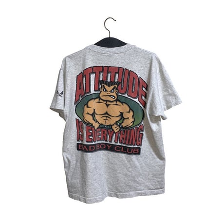 【USED】90'S BAD BOY CLUB T-SHIRT "ATTITUDE IS EVERYTHING"