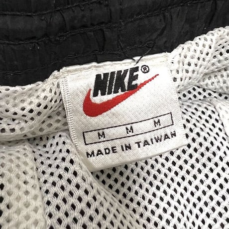 【USED】90'S NIKE ALL BLACK NYLON TRACK PANTS