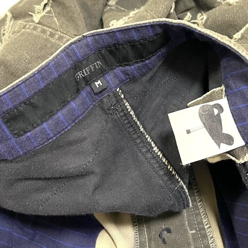 USED】00'S GRIFFIN BLADECUT SLASH PANTS | KONBINI USED】00'S GRIFFIN BLADECUT SLASH PANTS | KONBINI