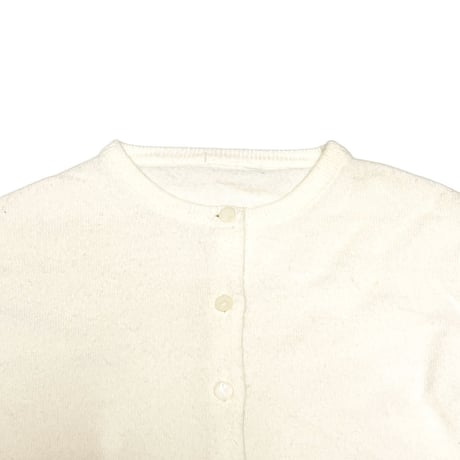 【USED】80's BUTTON KNIT CARDIGAN OFF WHITE