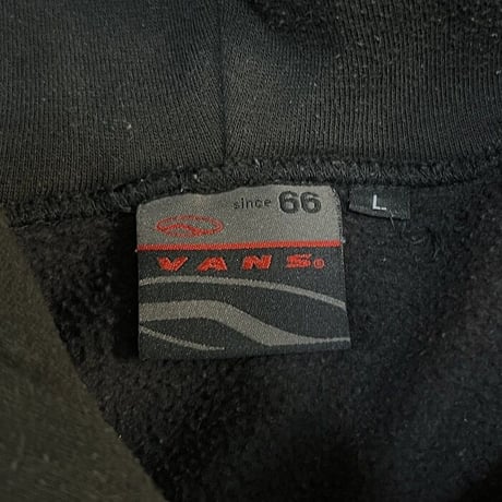 【USED】00'S VANS LOGO HOODIE BLACK
