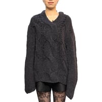 【USED】00'S ANN DEMEULEMEESTER WOOL × ALPACA LOW GUAGE KNIT