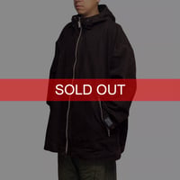 【USED】90's ARMANI JEANS Oversized Cotton Hooded Jacket Dark Brown