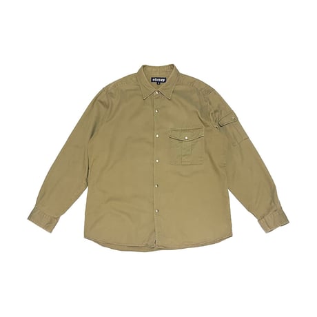 【USED】90s STUSSY SNAP BUTTON SHIRT
