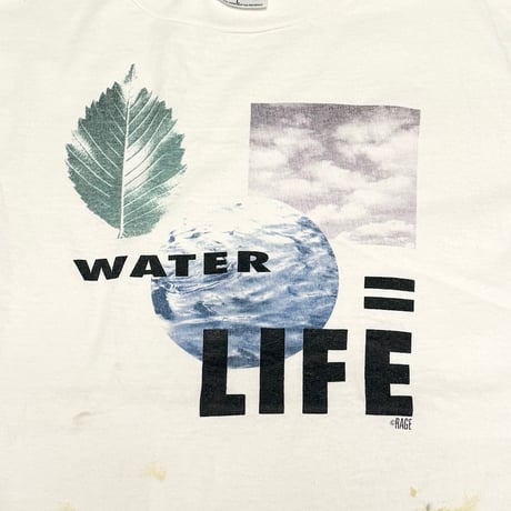 【USED】90's WATER LIFE DIRTY T-SHIART