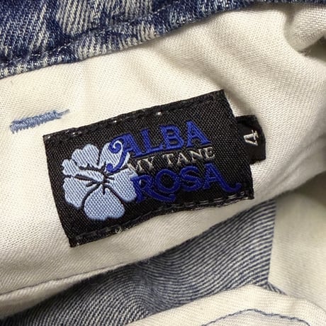【USED】00's ALBA ROSA MY TANE All-Over Print Denim Shorts