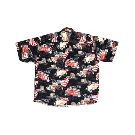【USED】90's CLEAR WATER HOT ROD CARS S/S SHIRT