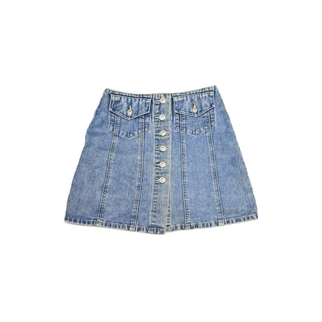 【USED】90's Levi’s SilverTab Button Front Denim Mini Skirt
