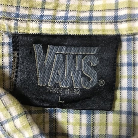 【USED】90'S VANS PULL-OVER CHECK SHIRT